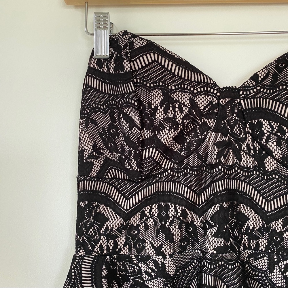 Windsor Black Lace Strapless Fit n’ Flare Dress - Picture 4 of 8